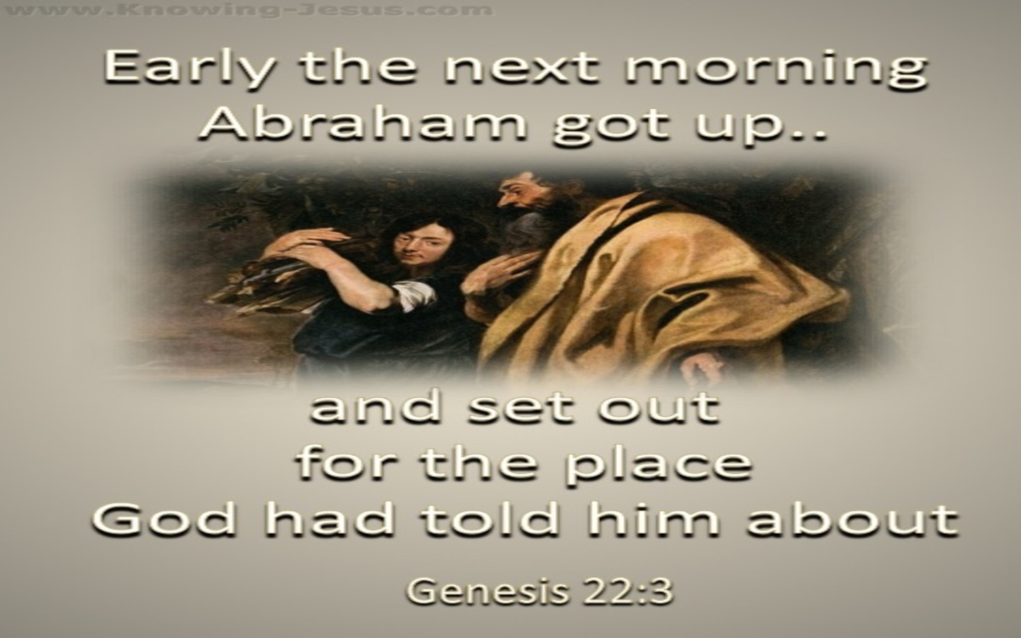 Genesis 22:3 Abraham Obeyed God (beige)